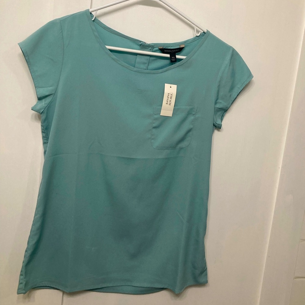 Banana Republic XS Dusty Blue Top